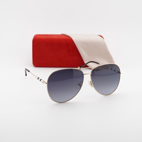 Carolina Herrera CH 0034/S 0J5G 9O Aviator Sunglasses - Gold/Grey main image 7